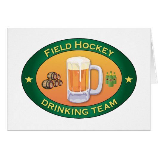 Field Hockey Drinking Team Cards (Front Horizontal)