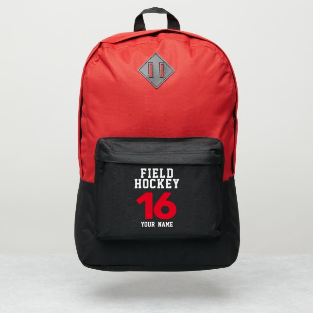 FIELD HOCKEY Editable Name & Number   Port Authority® Backpack (Front)