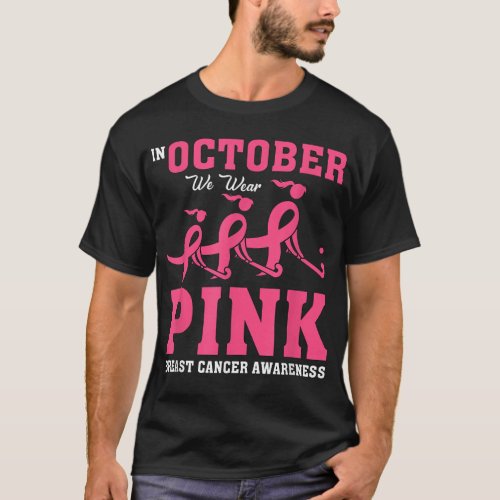 Field Hockey for Girls Breast Cancer Awareness Pin T_Shirt
