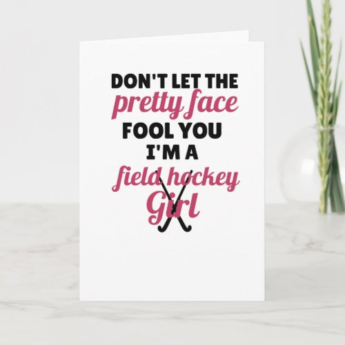 Field Hockey Gifts For Women Field Hockey Player Card