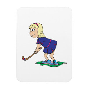 Field Hockey Girl Player 2 Magnet