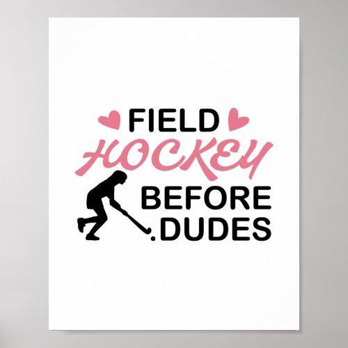 Field Hockey Girl Poster