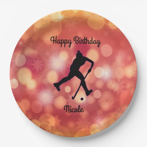 Field Hockey Girls Birthday Party Paper Plates