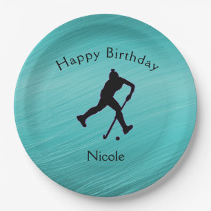 Field Hockey Girls Birthday Party Paper Plates
