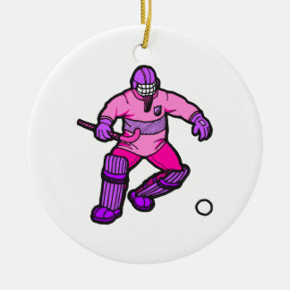 Field Hockey goalie Ceramic Ornament