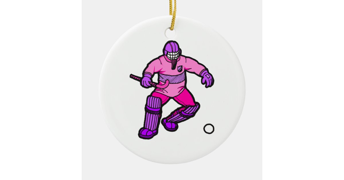 Field Hockey goalie Ceramic Ornament Zazzle
