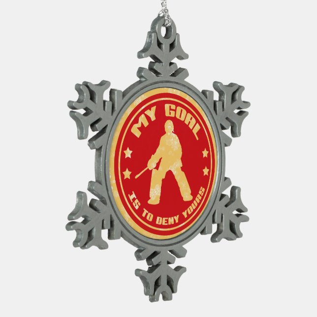 Field Hockey Goalie Christmas Tree Ornament (Left)