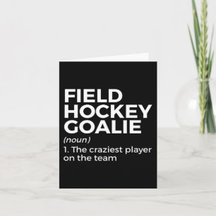 Field Hockey Goalie Definition Men Women  Card