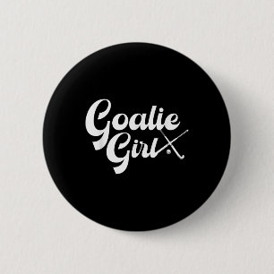 Field Hockey Goalie Girl Field Hockey Goalkeeper Button