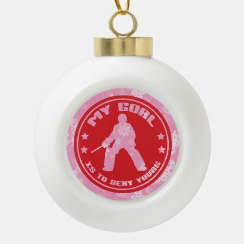 Field Hockey Goalie Holiday Ornament
