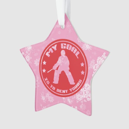 Field Hockey Goalie Holiday Ornament