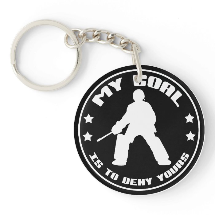 Field Hockey Goalie 'My Goal' Keyring Keychains