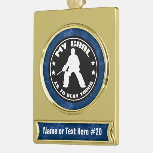 Field Hockey Goalie Personalized Holiday Ornament