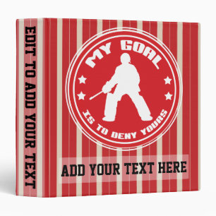 Field Hockey Goalie Quote 3 Ring Album Binder