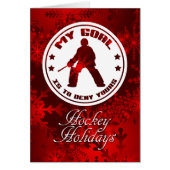 Field Hockey Goalie Quote Christmas Card (Front)