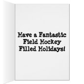 Field Hockey Goalie Quote Christmas Card (Inside (Right))