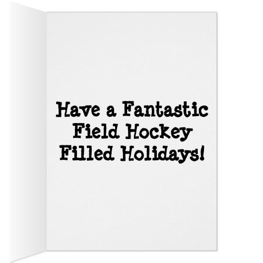 Field Hockey Goalie Quote Christmas Card (Inside (Right))