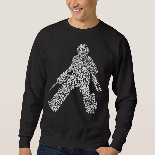 Field Hockey Goalie Typography Sweatshirt (Front)