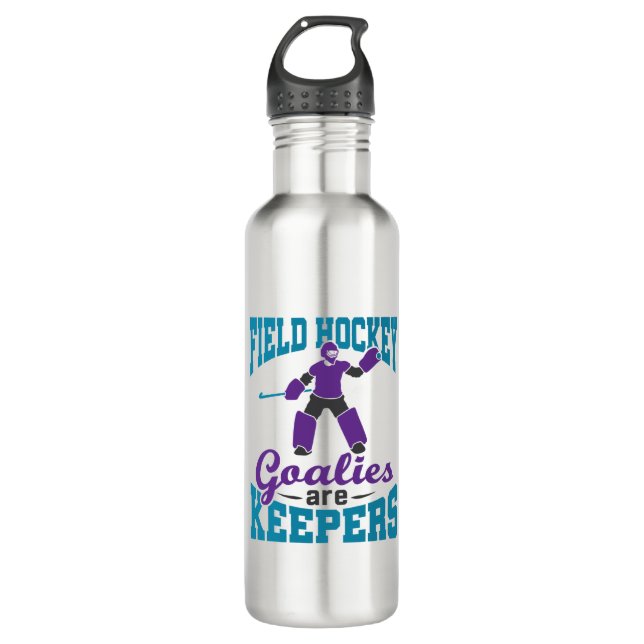 Field Hockey Goalies Are Keepers Stainless Steel Water Bottle (Front)