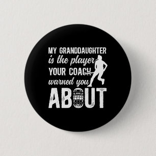 Field Hockey Grandpa Funny Field Hockey Player Gra Button