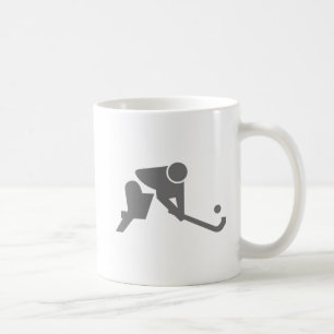 Field Hockey gray silhouette Coffee Mug
