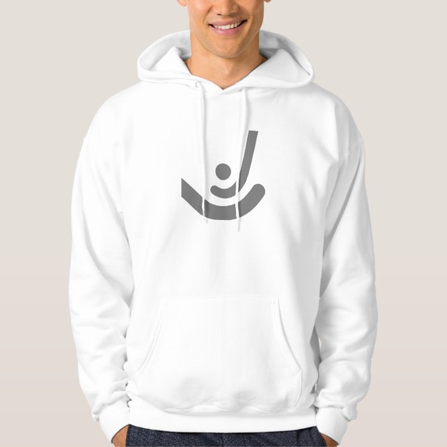 Field Hockey  Gray sticks & ball Logo Hoodie (Front)