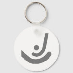 Field Hockey  Gray sticks &amp; ball Logo Keychain