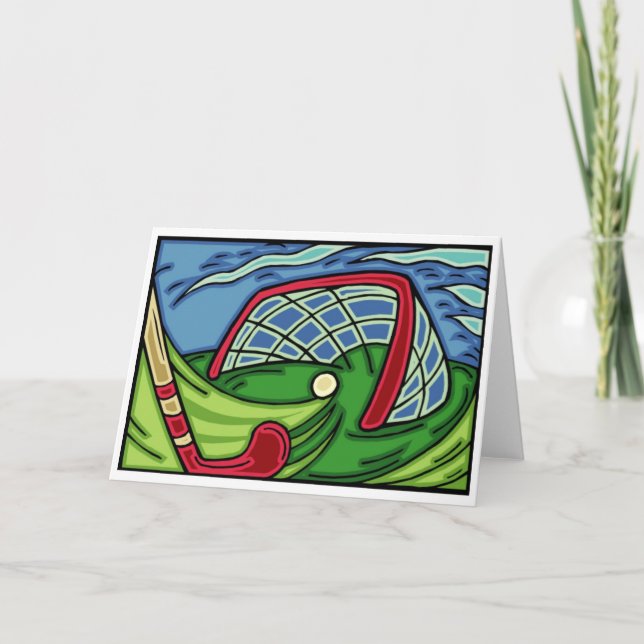 Field Hockey Greeting Cards (Front)