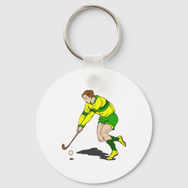 Field Hockey Guy Keychain (Front)
