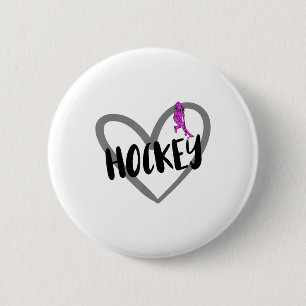 Field Hockey Heart _3 Button
