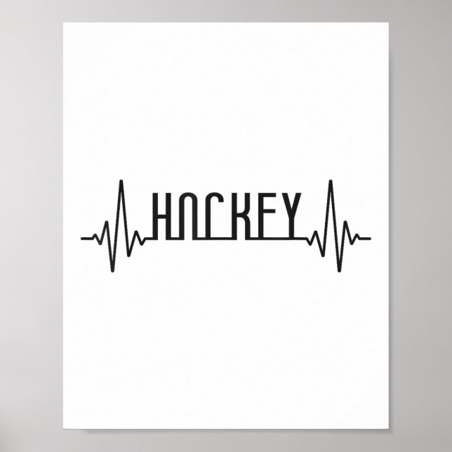 Field Hockey Heartbeat Hockey _1  Poster (Front)