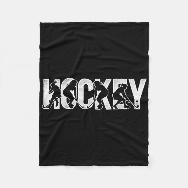 Field Hockey Hockey _10  Fleece Blanket (Front)