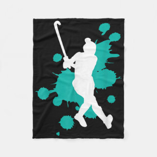 Field Hockey Hockey Player Colour Splash Design _2 Fleece Blanket