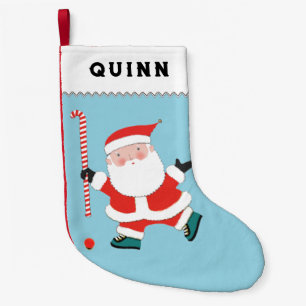 Field Hockey Holiday Gift Small Christmas Stocking