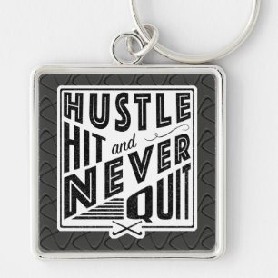 Field Hockey Hustle, Hit And Never Quit Keyring