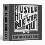 Field Hockey Hustle Hit &amp; Never Quit 3 Ring Album Binder