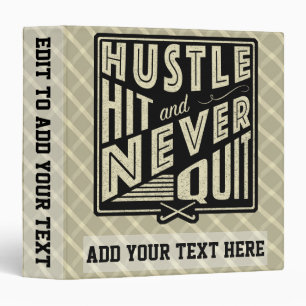 Field Hockey Hustle Hit & Never Quit   Binder