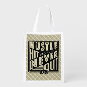Field Hockey Hustle Hit Never Quit Shopping Bag