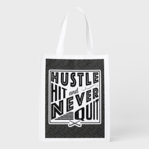 Field Hockey Hustle Hit Never Quit Shopping Bag