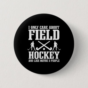 Field Hockey Introvert Player Goalkeeper Sweeper T Button