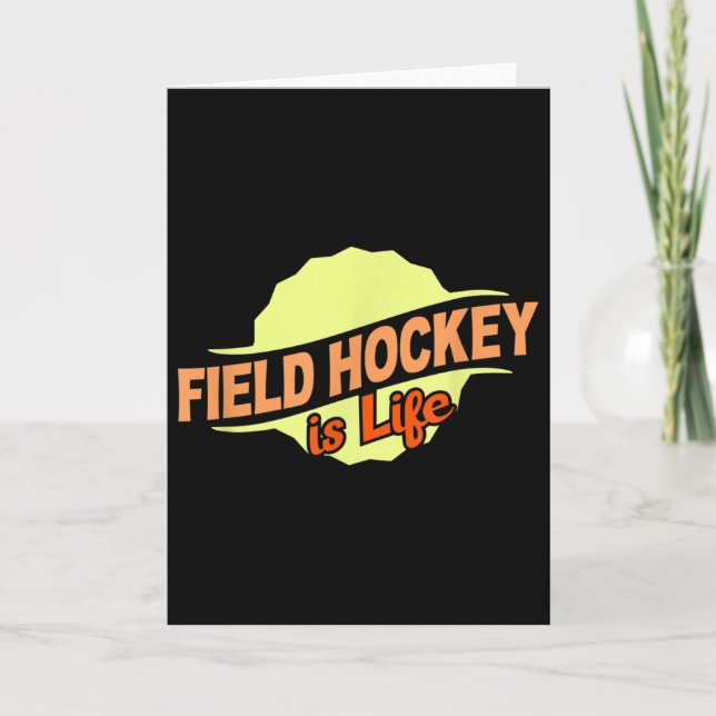 Field Hockey Is Life Cool Sports Lover Athlete Com Card (Front)