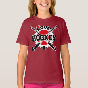 Field Hockey Lovers, Crossed Hockey Sticks Love T-Shirt
