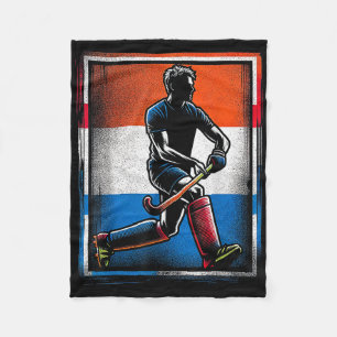 Field Hockey Men Netherlands Dutch Flag Holland _1 Fleece Blanket