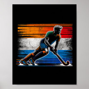 Field Hockey Men Netherlands Dutch Flag Holland Poster