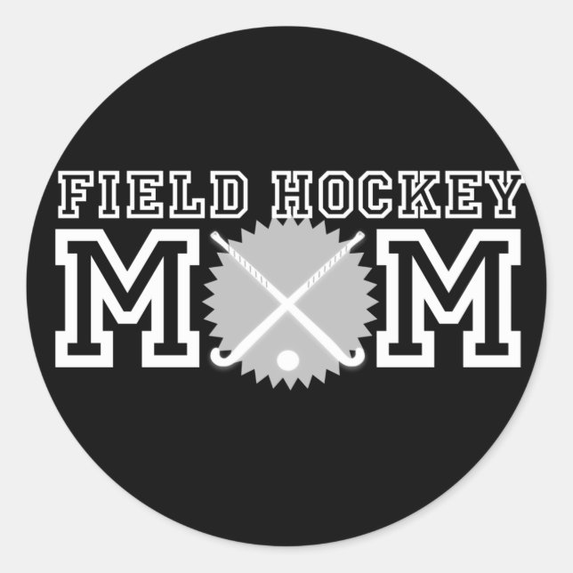 Field Hockey Mom Classic Round Sticker (Front)