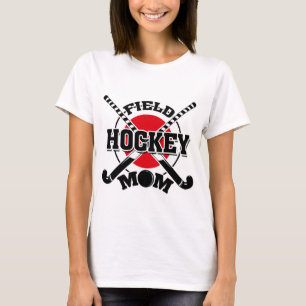 Field Hockey Mom Crossed Hockey Sticks Hockey Ball T-Shirt
