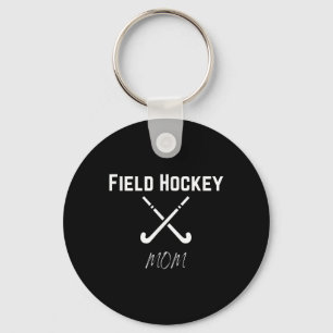 Field Hockey Mom Sports High School Pride Fun Spir Keychain