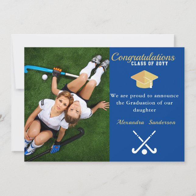 Field Hockey Photo graduation class of 2022   Anno Announcement (Front)