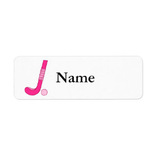 Field Hockey Pink ball stick Label
