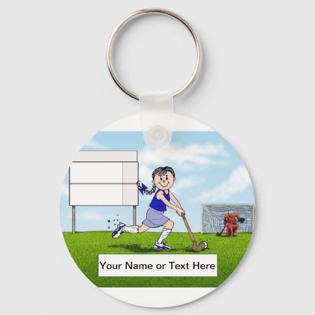 Field Hockey Player - Female  Keychain (Front)